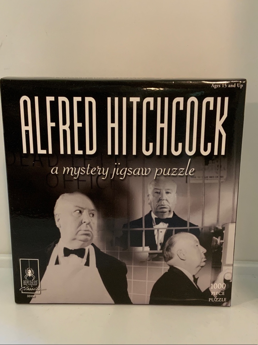 Alfred Hitchcock Black & White Mystery Jigsaw Puzzle - Alfred Hitchcock